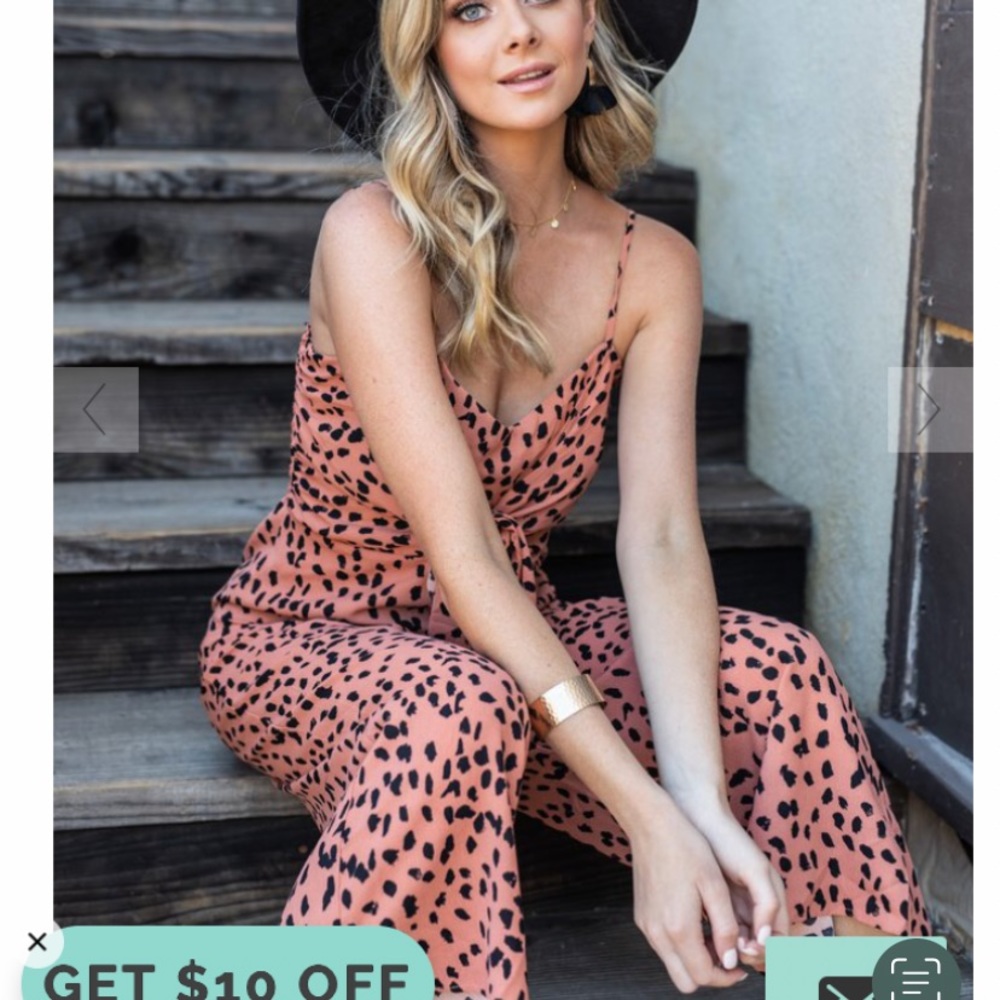 Cheetah tie jumpsuit 🐆